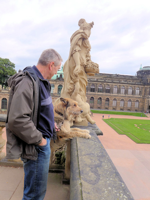 Dresden Blick von Zwingerbalustrade a