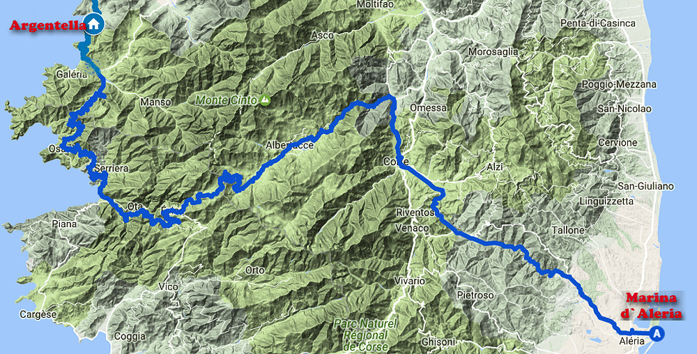 Route Argentella - Aleria 1a