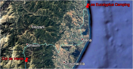 Route Col de Verde - Euclyptus C. a